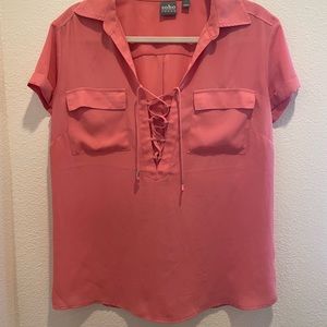 New York and Company Soho large peach blouse